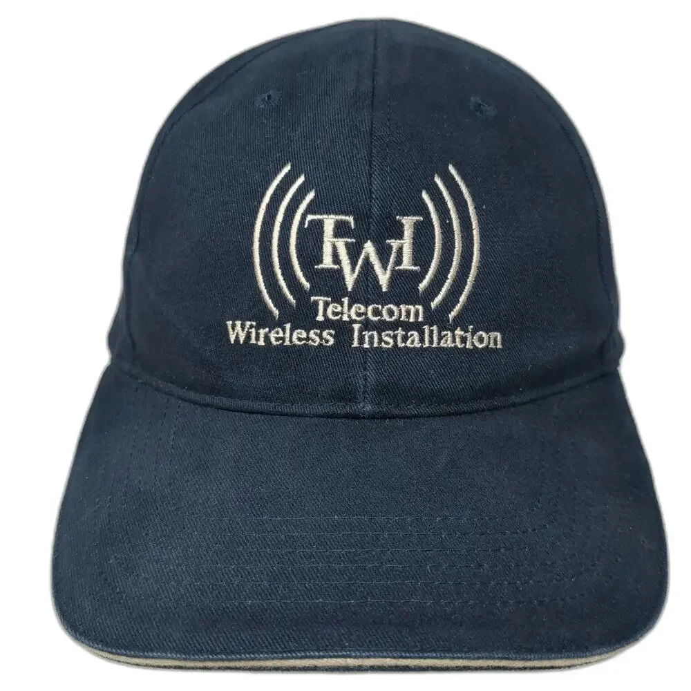 Pacific Headwear Blue Baseball Cap One Size FWI Telecom Wireless Installation